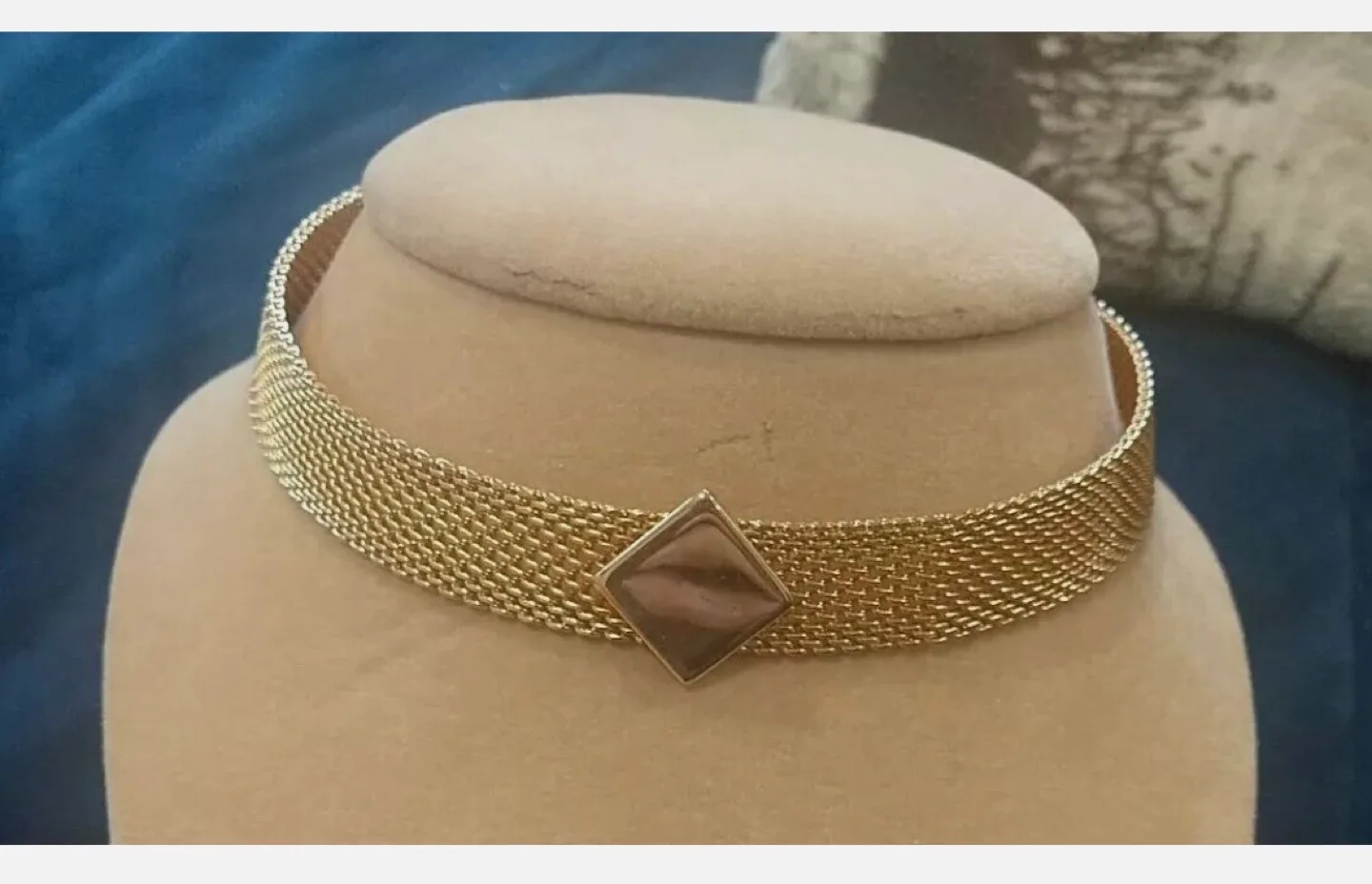 Vintage 1990’s Park Lane Gold Tone Mesh Choker image indicator(5)