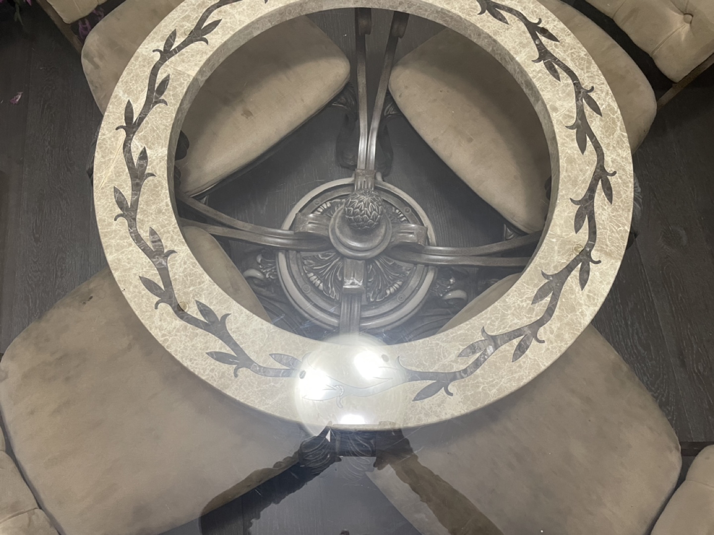 Glass Top Dining Table Set