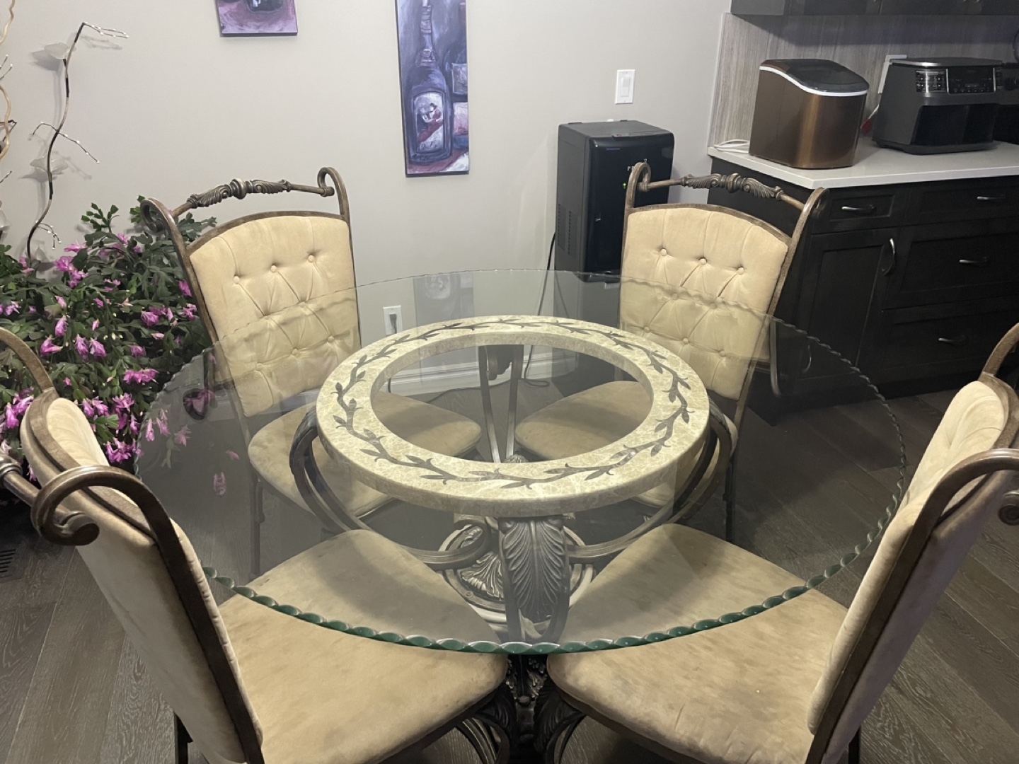 Glass Top Dining Table Set - photo 2