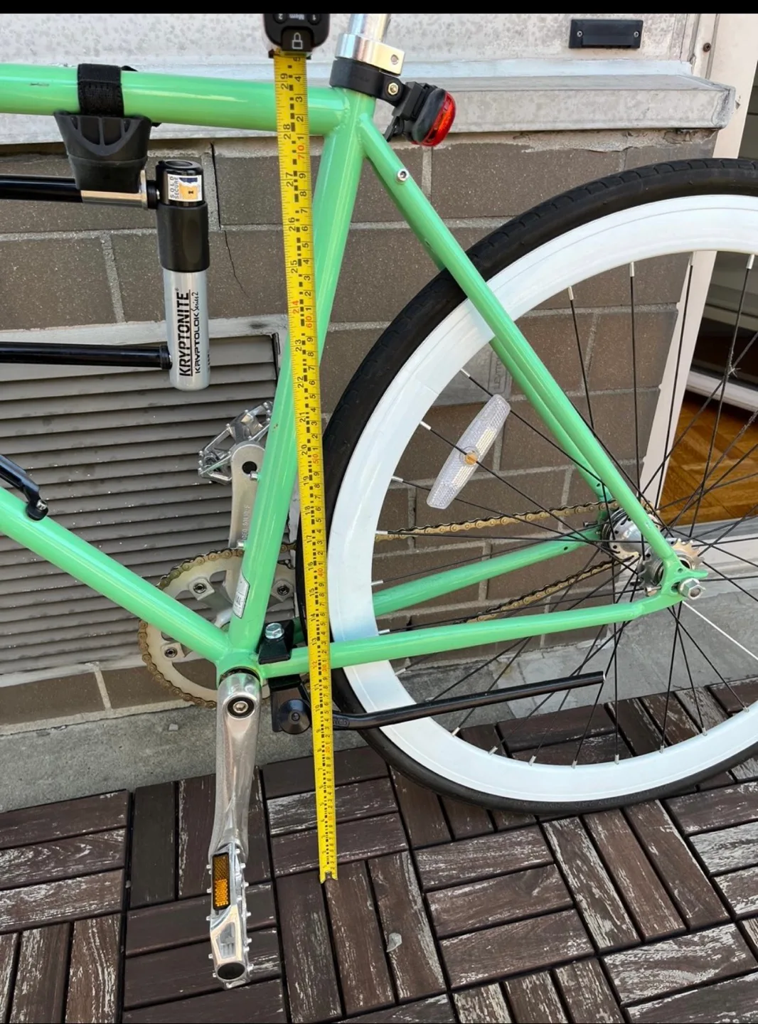 Pure Cycles Original Green Fixed Gear Bike image indicator(2)