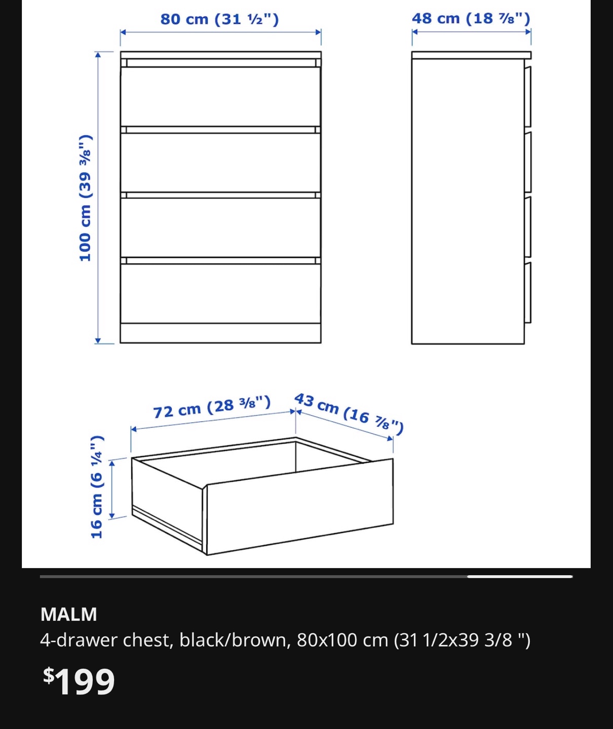 MALM 4-drawer dresser - photo 4