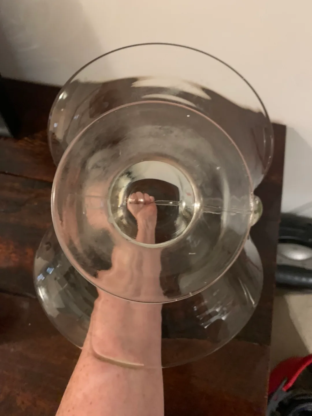 Sturdy glass basket for fruit, flowers or decor image indicator(4)