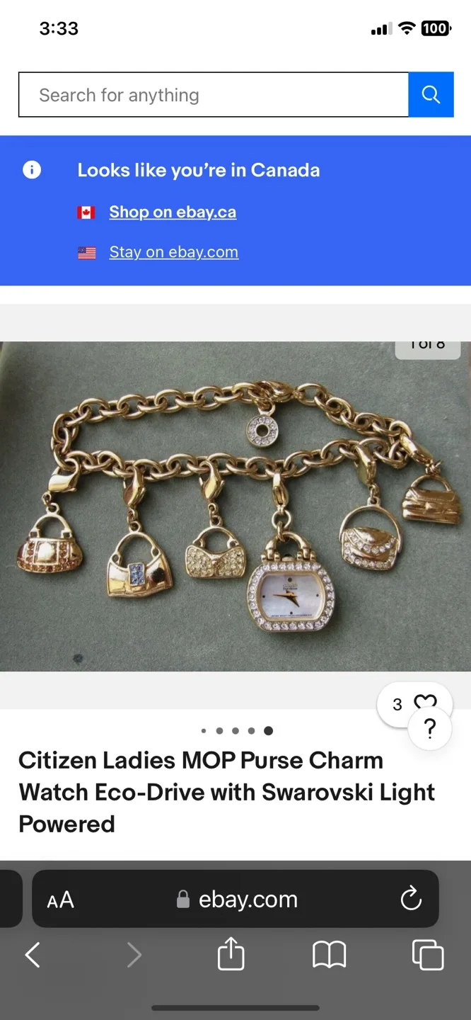 Citizen Eco-Drive Pendant Charm Watch image indicator(8)