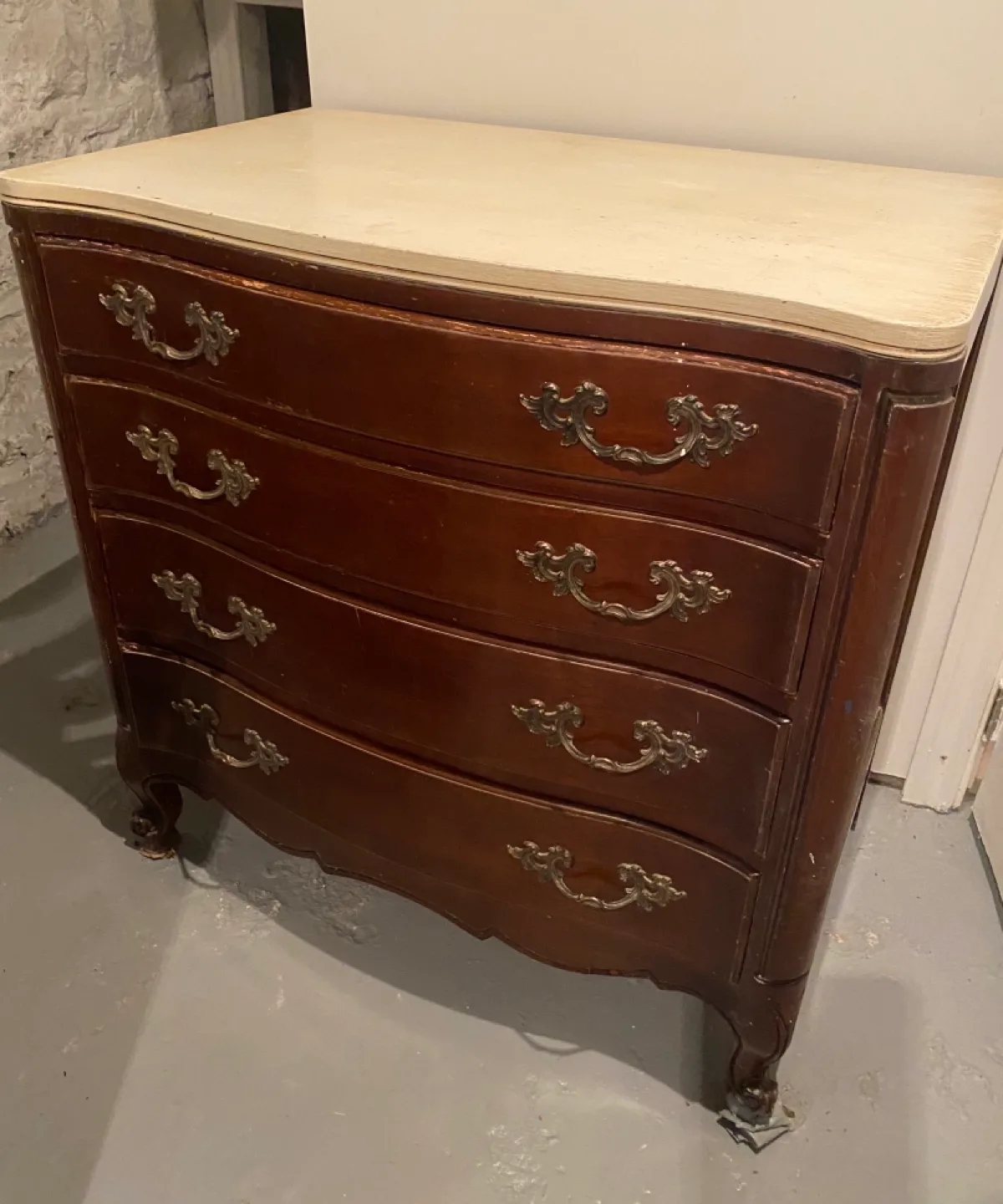 TODAY ONLY!!!vintage solid wood dresser w/antiqued top image indicator(2)