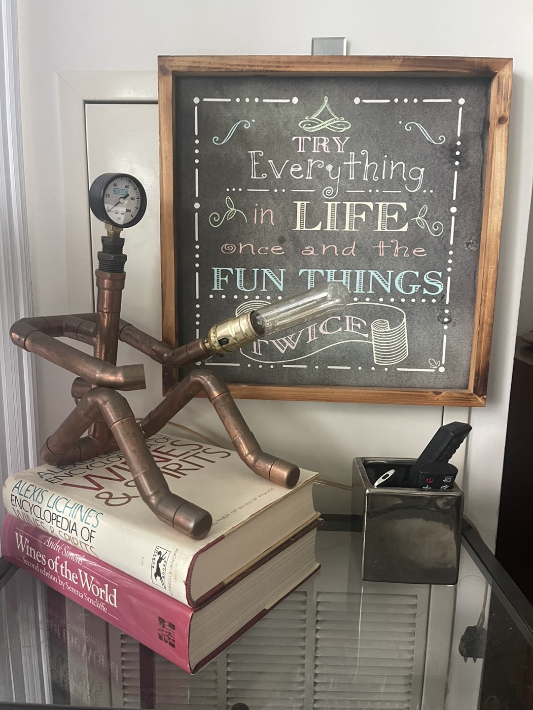 Copper Pipe Man Table Lamp