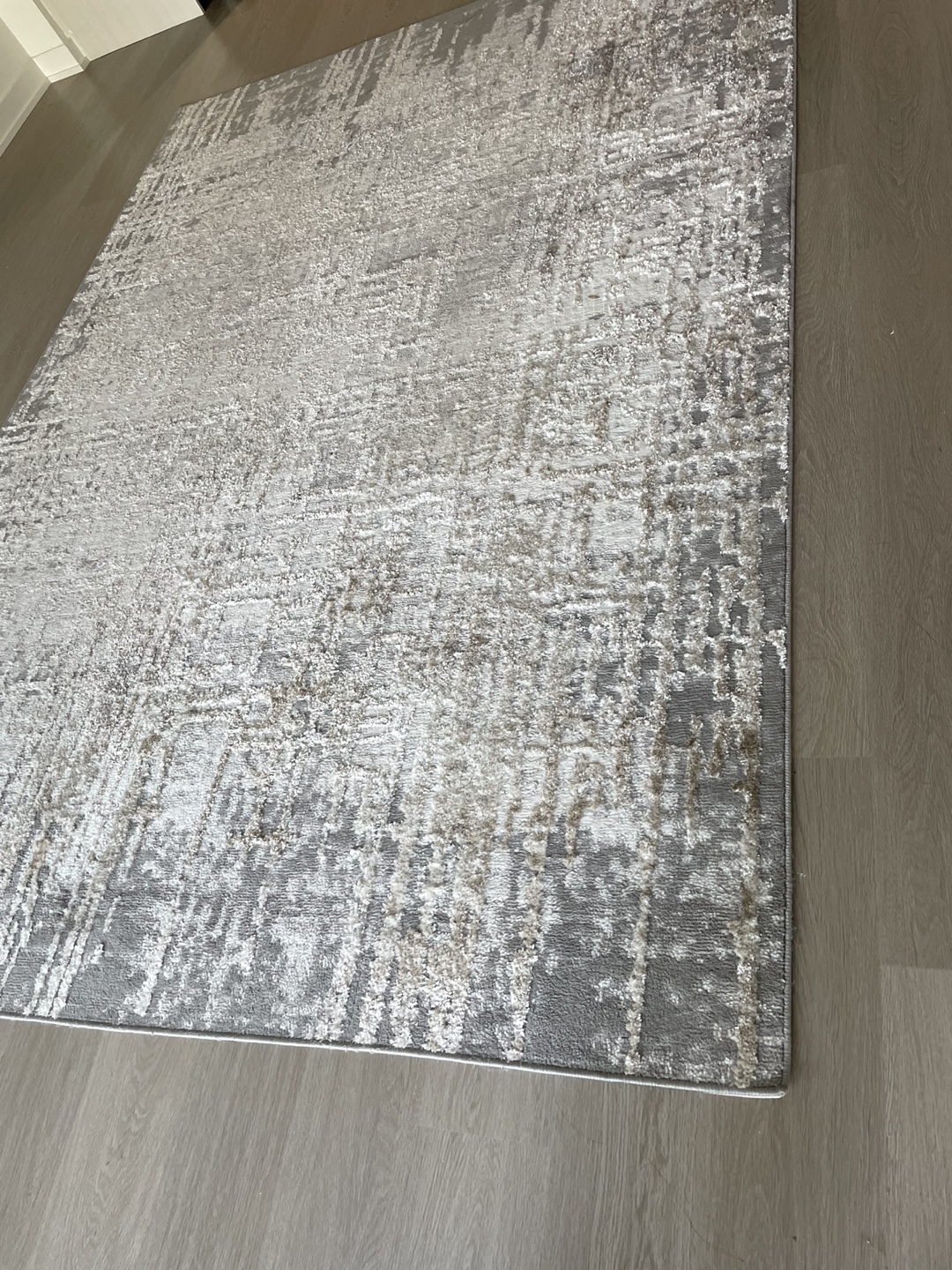 Modern Grey and White Area Rug - photo 2