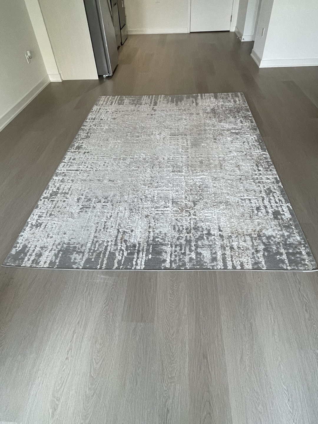 Modern Grey and White Area Rug