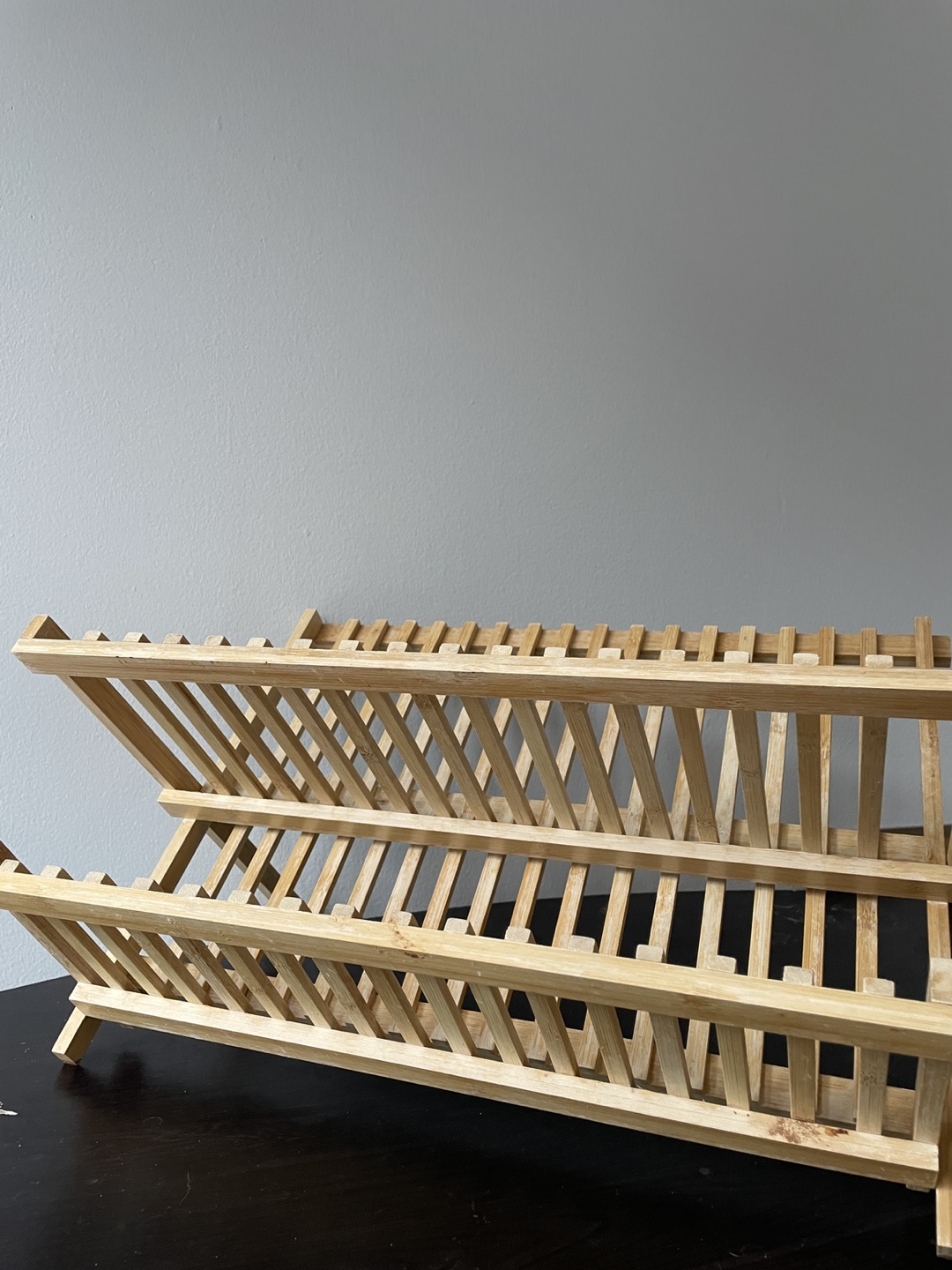 Folding wooden dish rack - photo 2