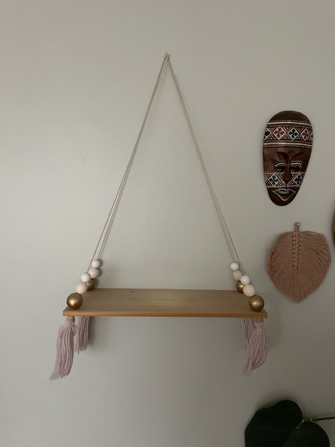 Hanging Shelf with Tassels #freecycle