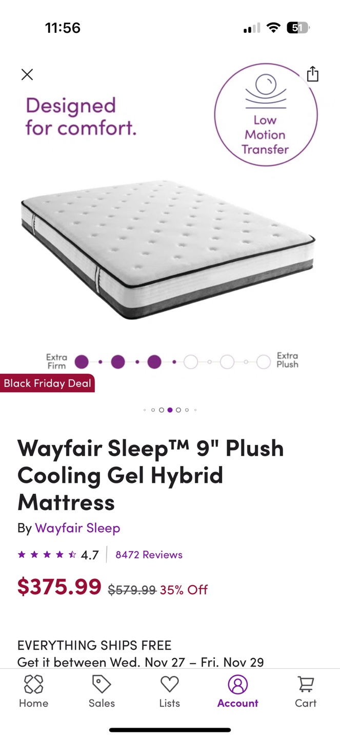 Plush Cooling Gel Hybrid Mattress - Queen size - photo 4