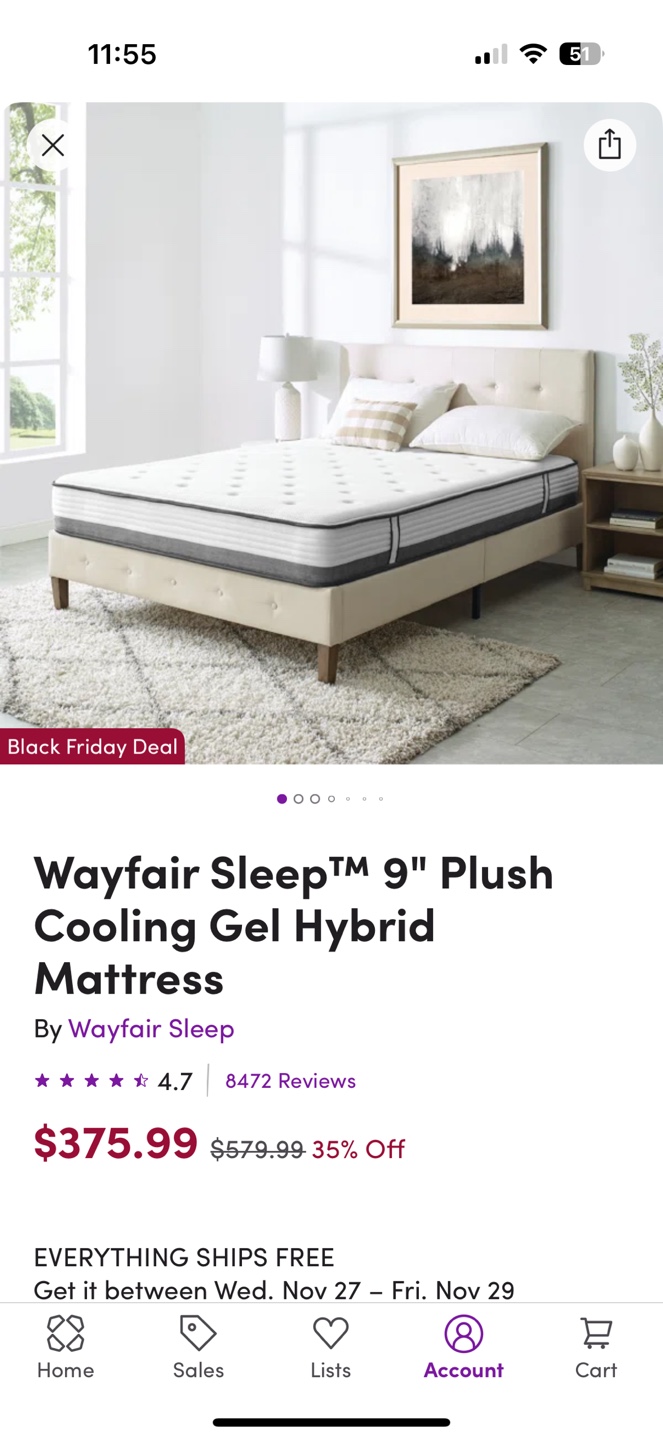 Plush Cooling Gel Hybrid Mattress - Queen size - photo 3