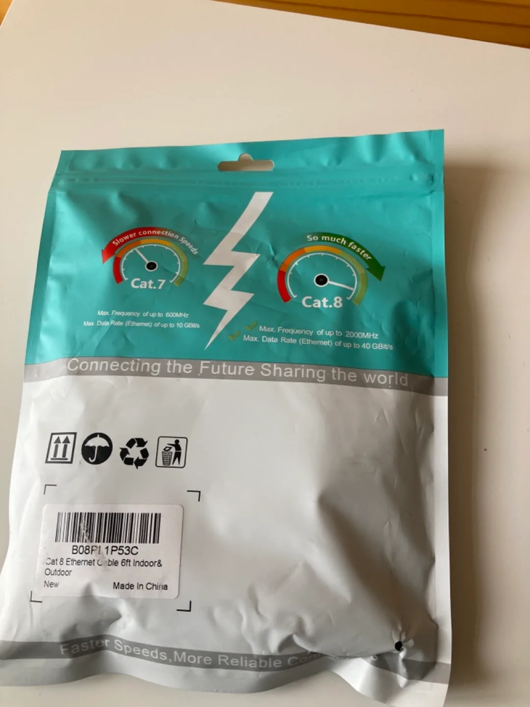 VABOGU Cat 8 Ethernet Cable 6ft Indoor & Outdoor image indicator(2)