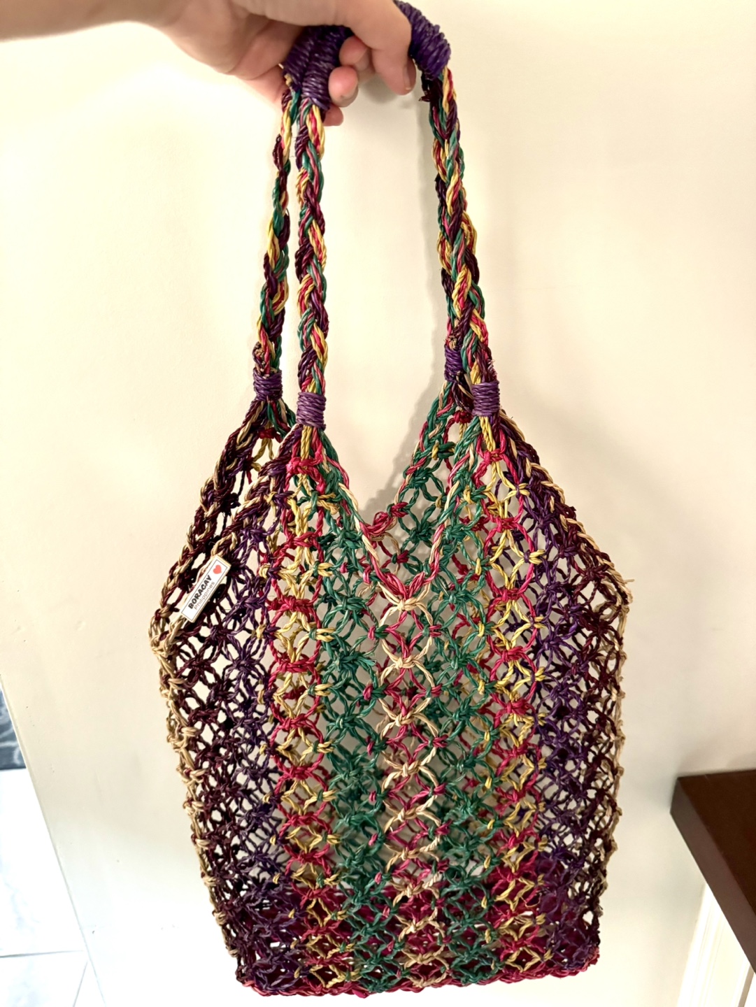 Rainbow  Handwoven tote - photo 5