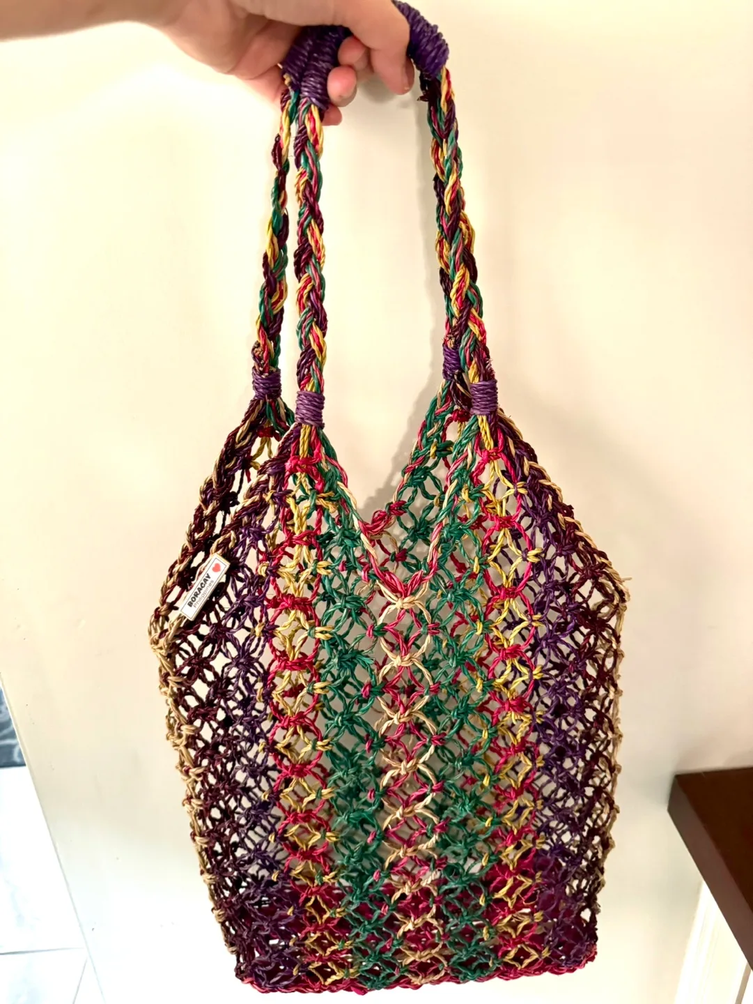 Rainbow  Handwoven tote image indicator(5)
