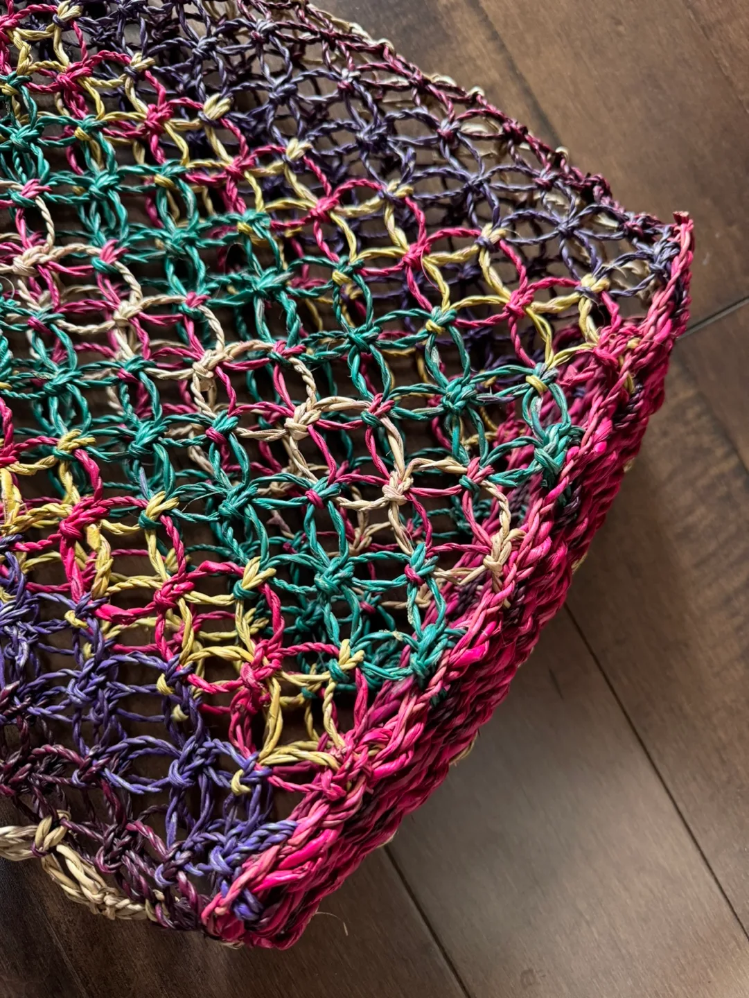 Rainbow  Handwoven tote image indicator(3)