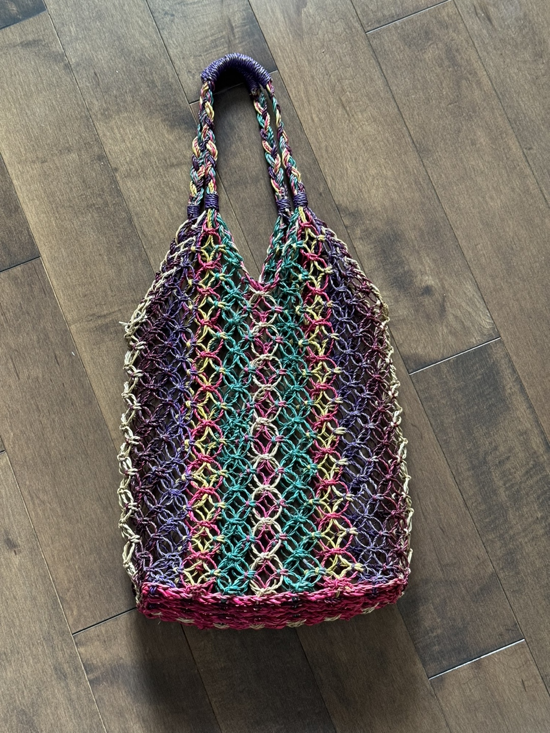 Rainbow  Handwoven tote