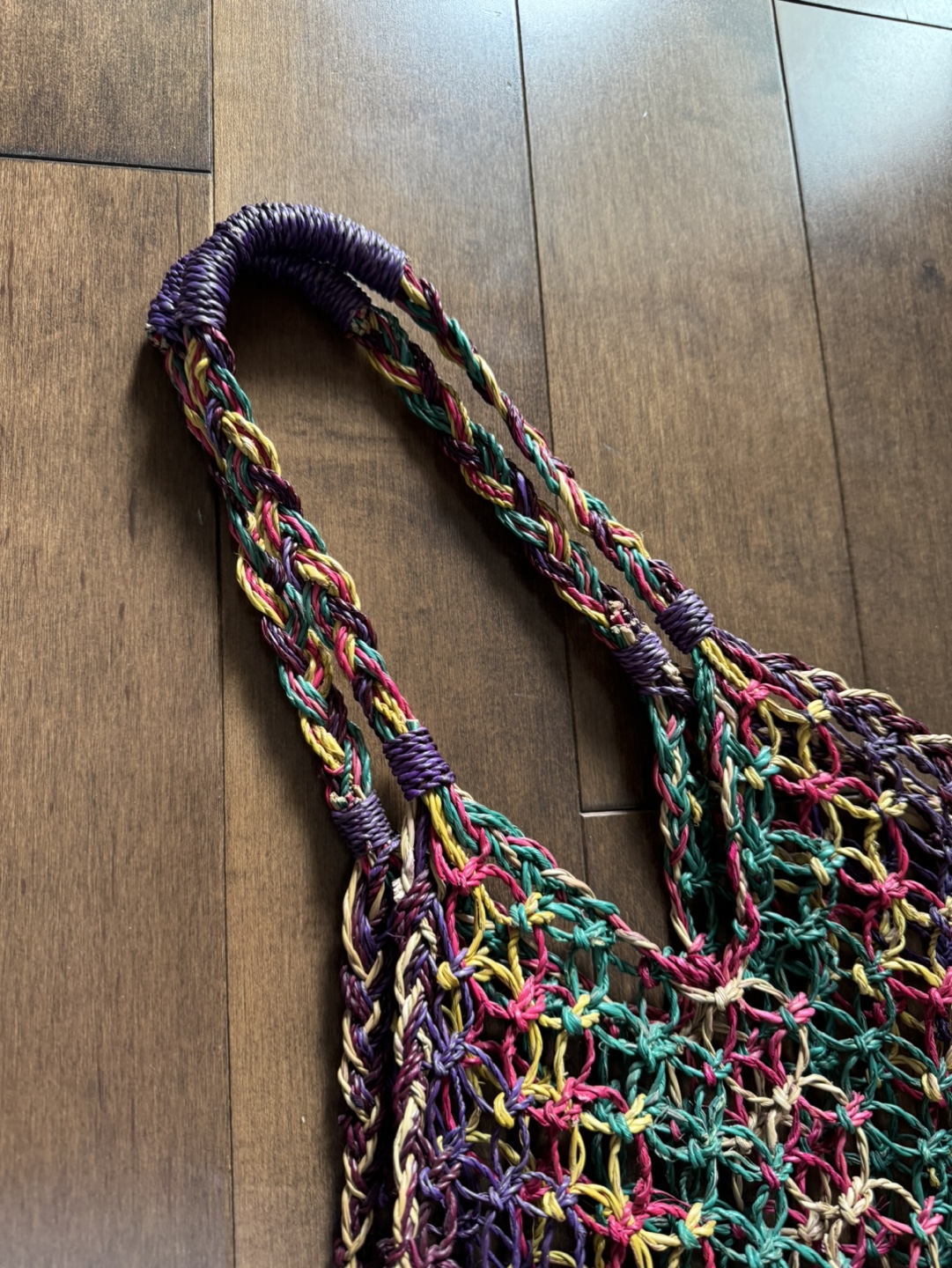 Rainbow  Handwoven tote - photo 2
