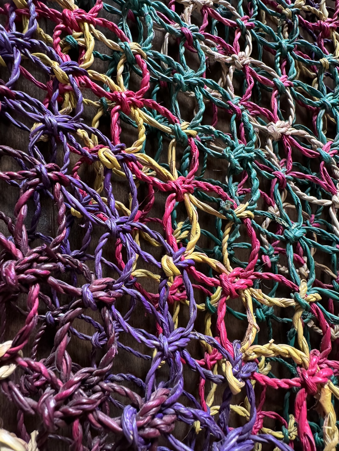 Rainbow  Handwoven tote - photo 4