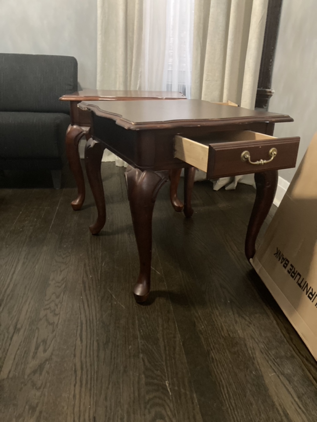 Pair of End Tables with Drawer - photo 4