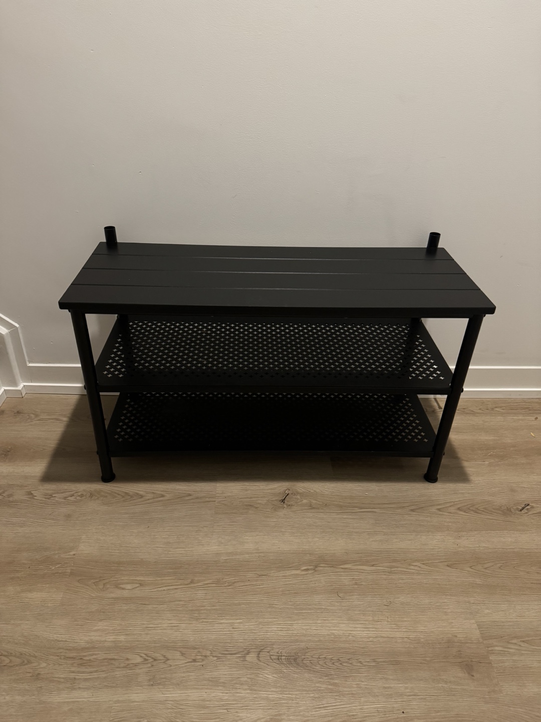 IKEA PINNIG Coat Rack with Shoe Storage Bench - Black - photo 3