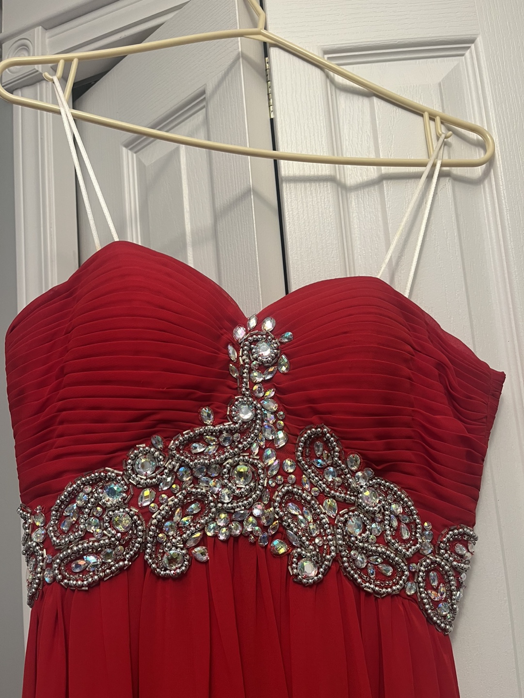 Red Strapless Formal Dress Size Small - photo 2
