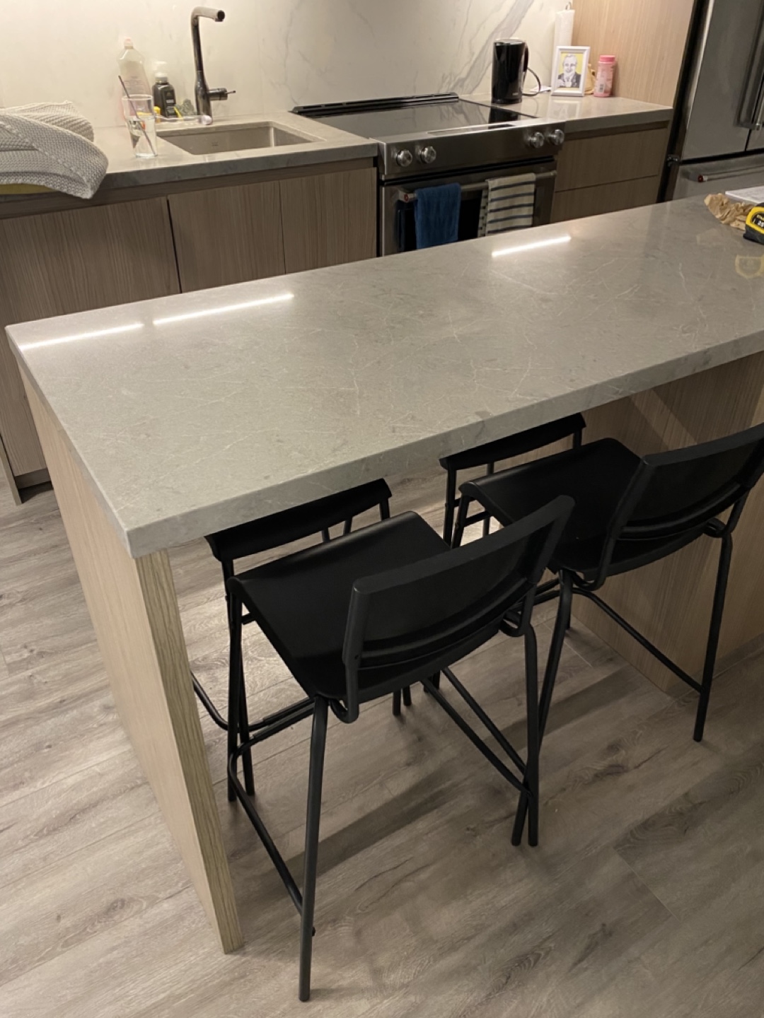 Set of 4 Black Bar Stools - photo 3