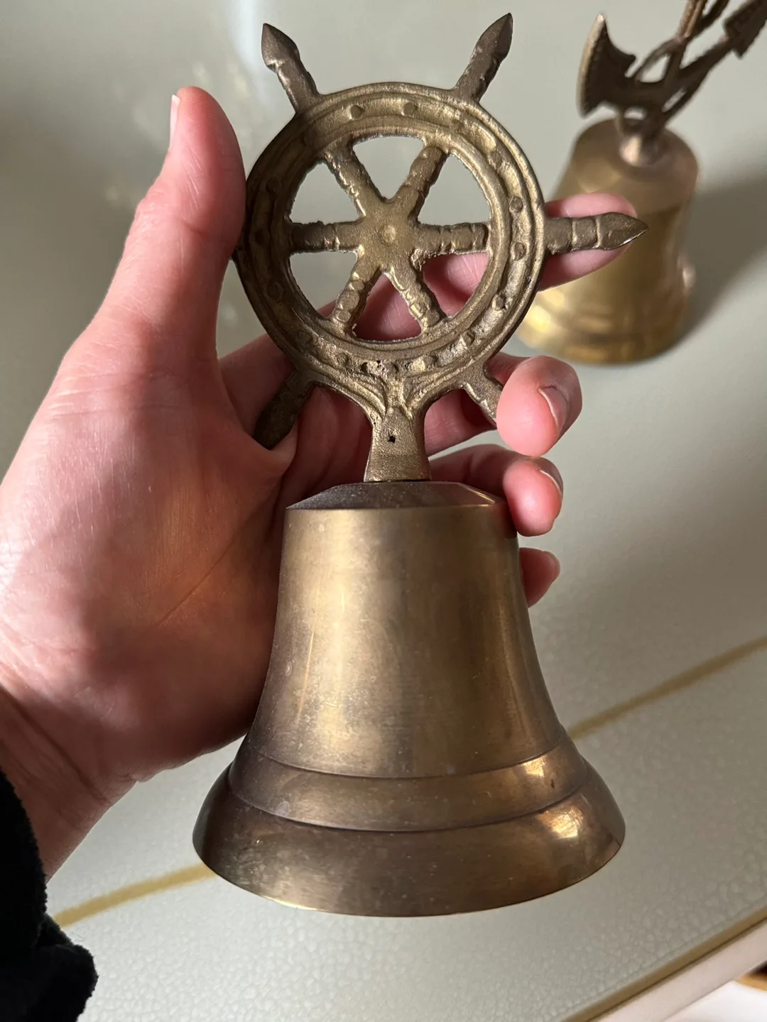 Brass Nautical Bells Set of 2 image indicator(2)