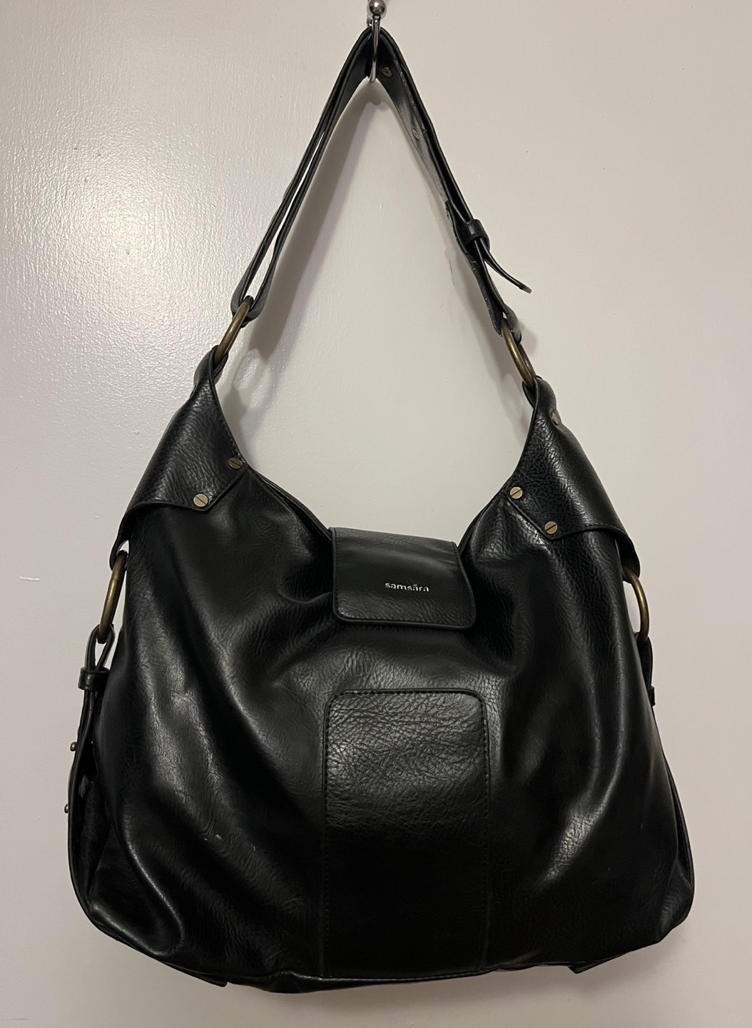 Samsara Black Vegan Leather Tote Bag - photo 2