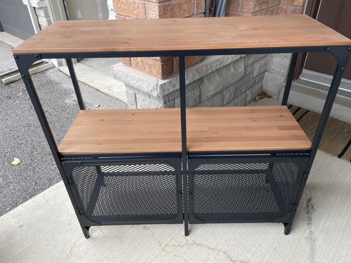 IKEA Black Metal Shelving Unit