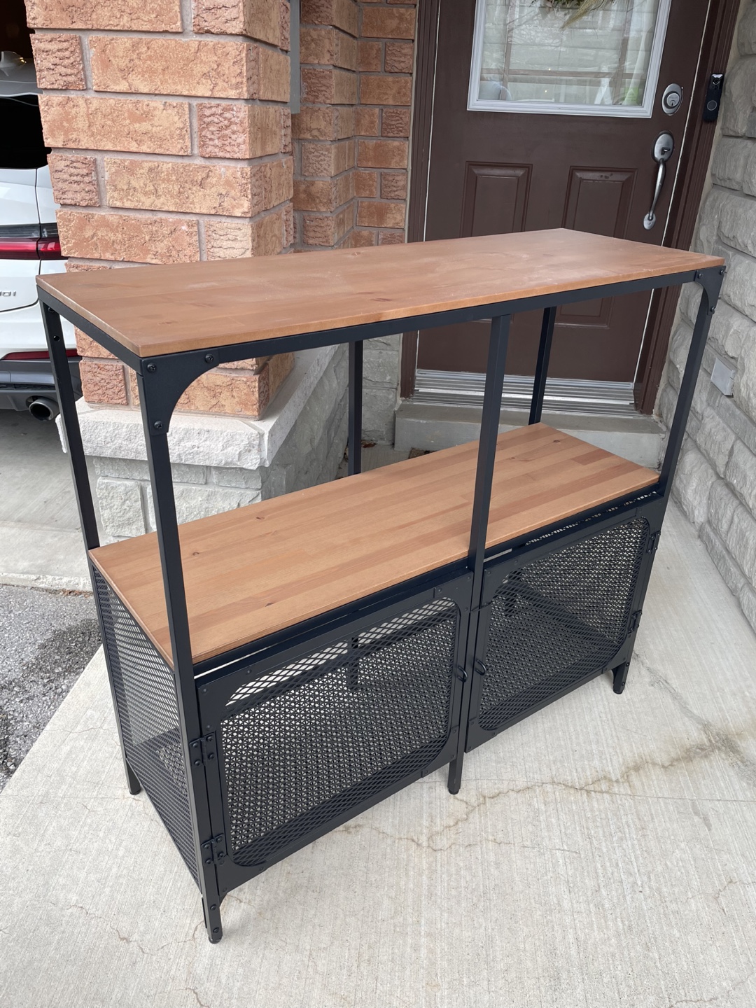IKEA Black Metal Shelving Unit - photo 2