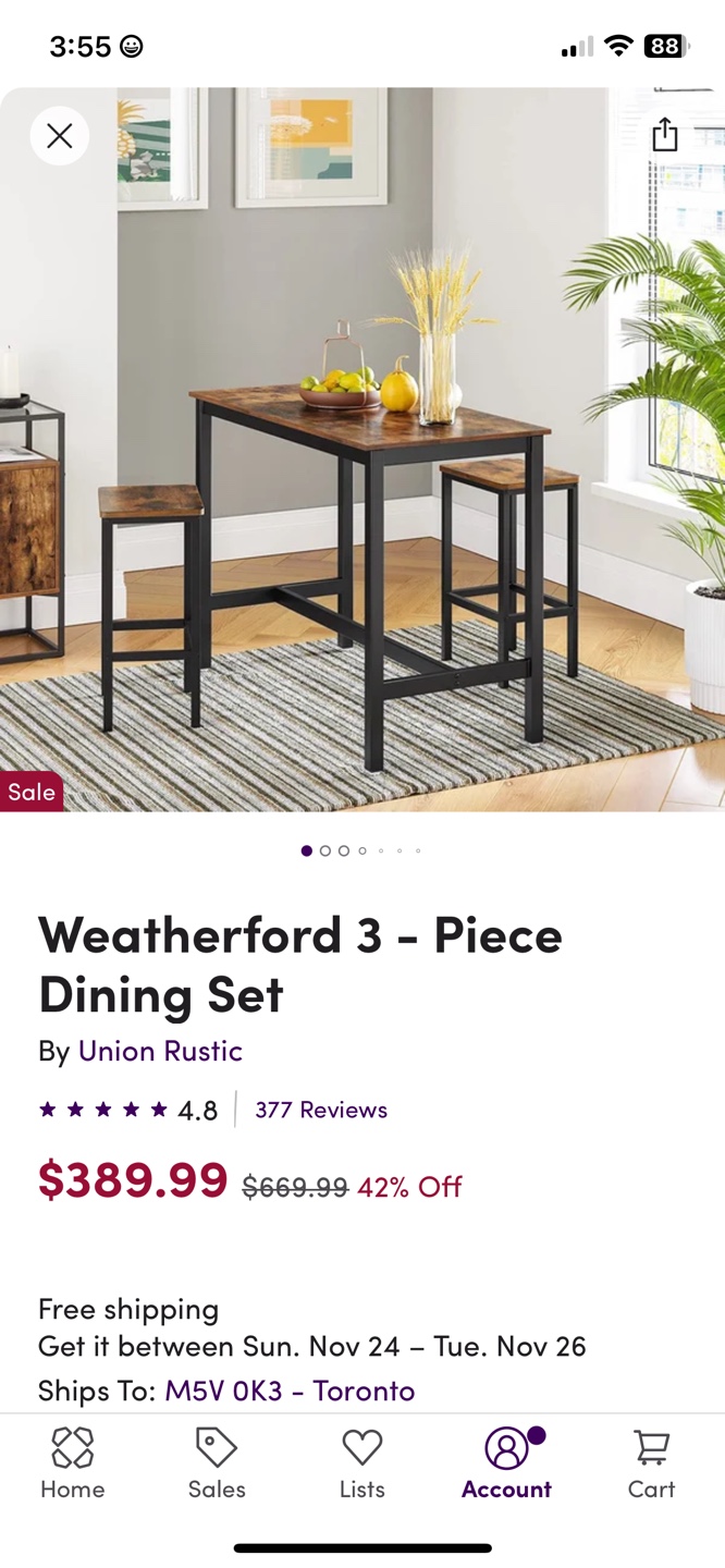 High table and stools - photo 3