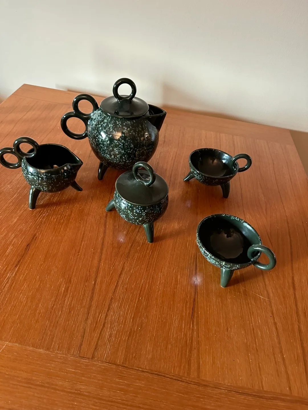Vintage Green Teapot Set