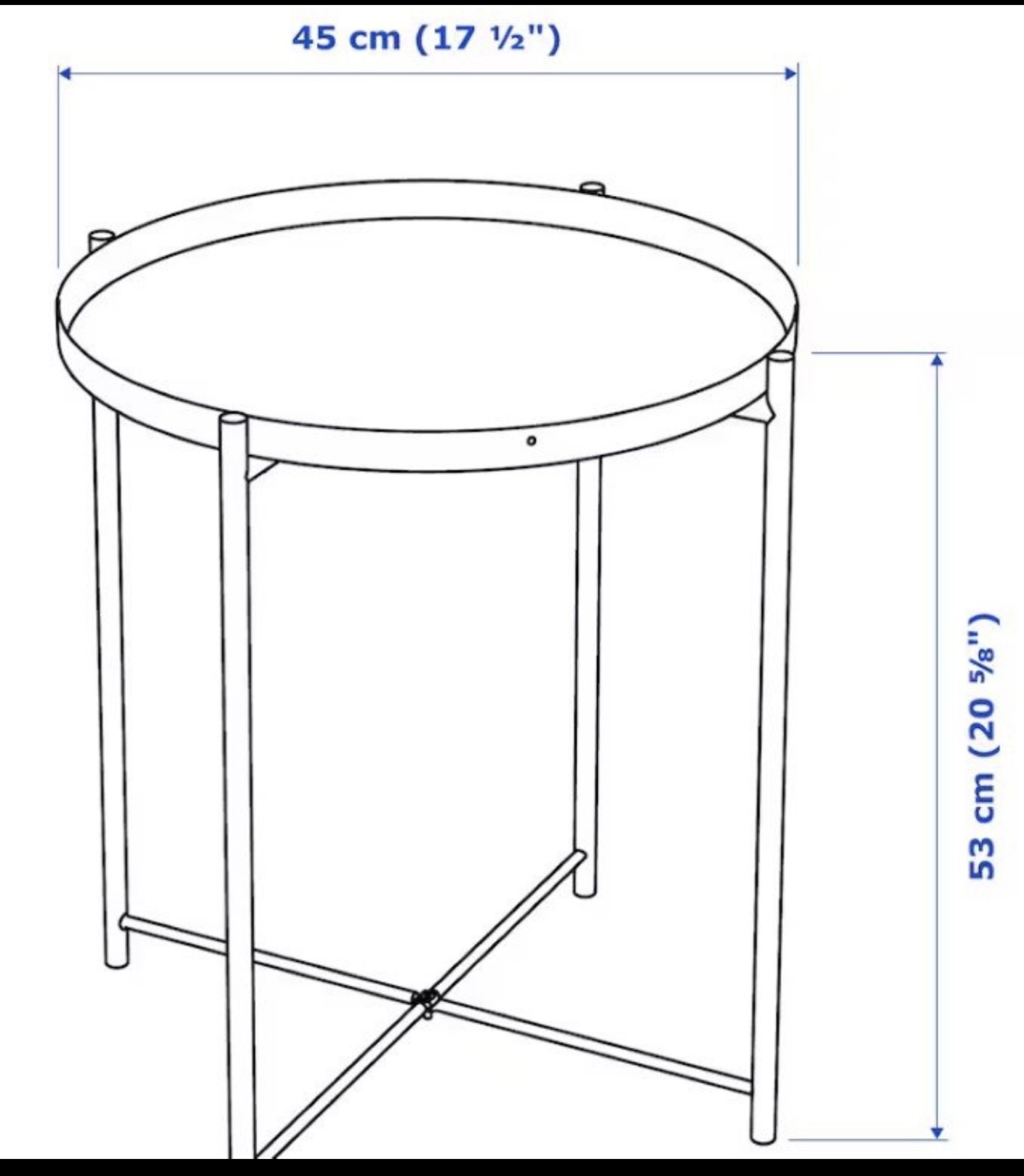 White Metal Side Table - photo 2