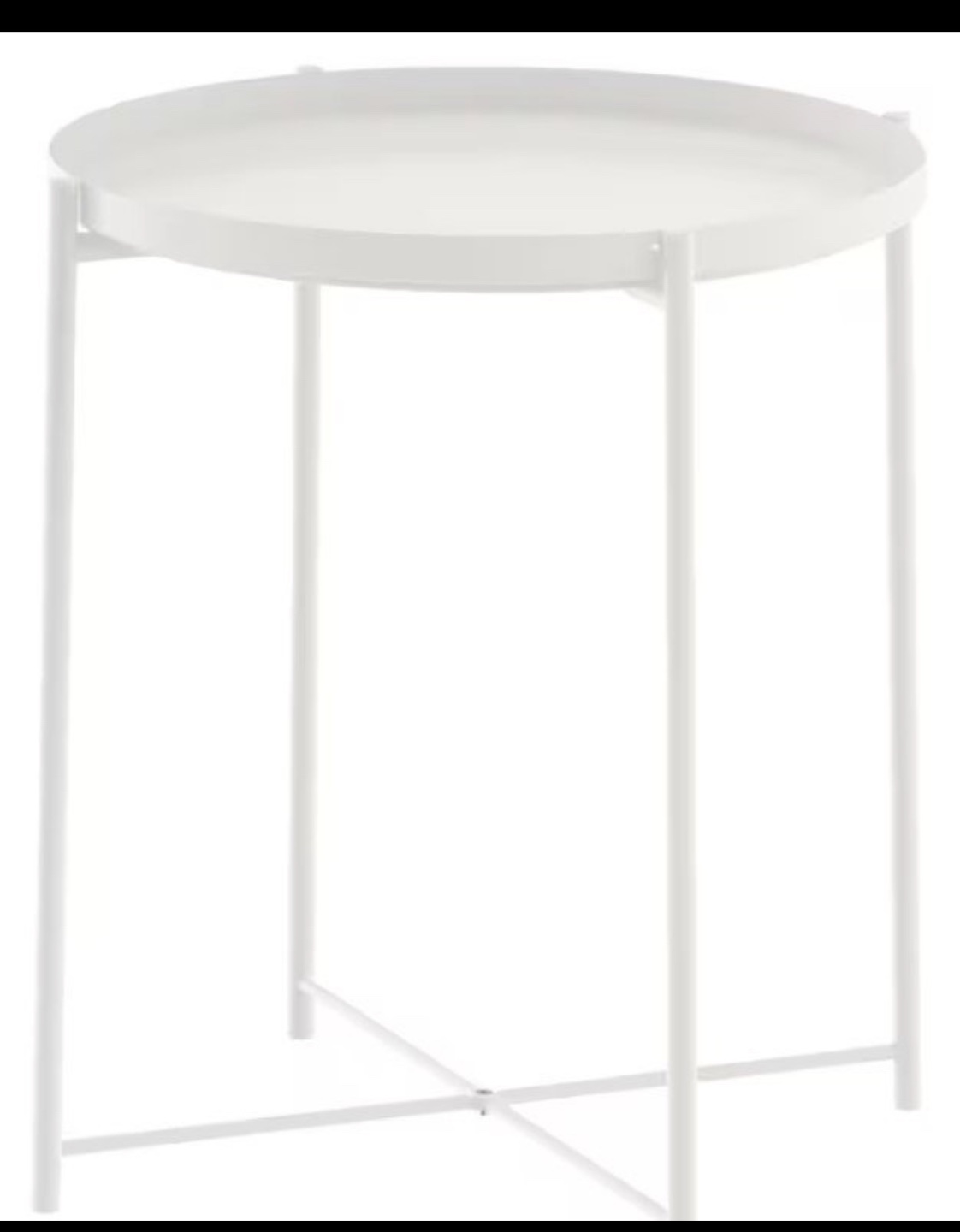 White Metal Side Table