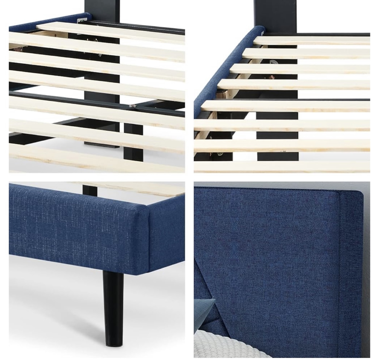 Full Size Upholstered Bed Frame with Headboard - photo 5