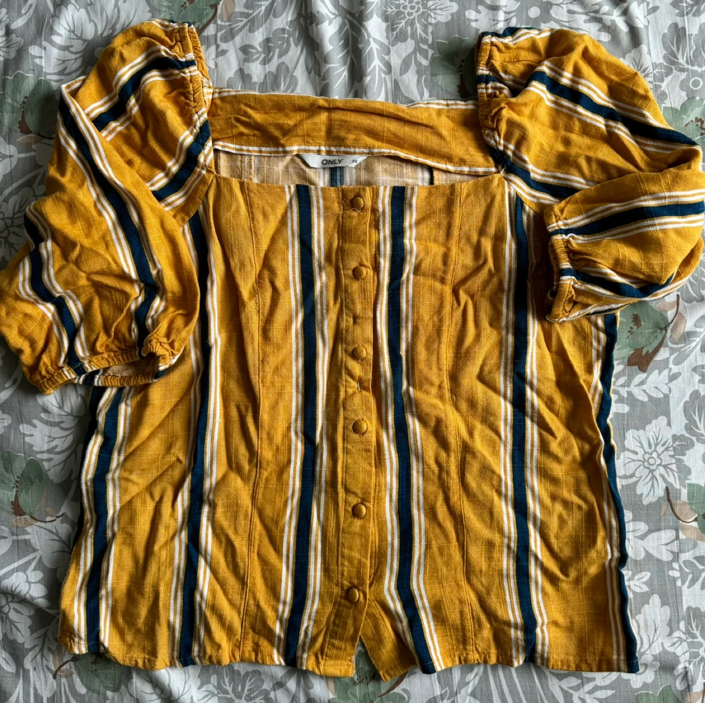 ONLY Yellow Striped Blouse #freecycle thumbnail