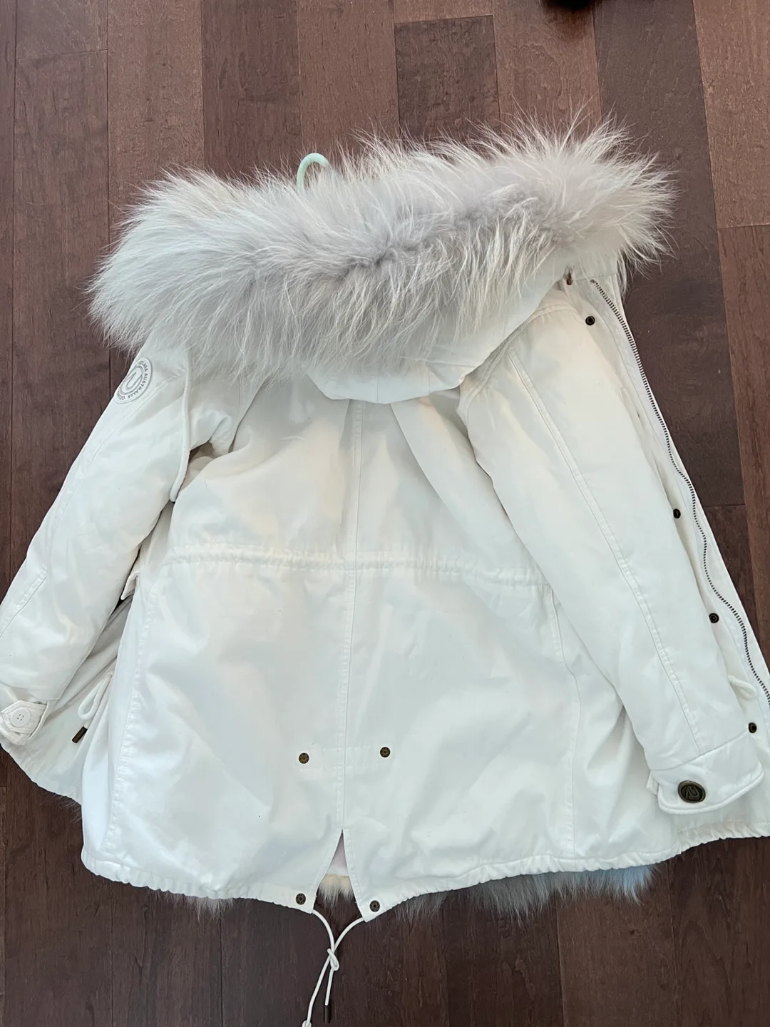 Ozlana White Fur Lined Winter Jacket image indicator(4)