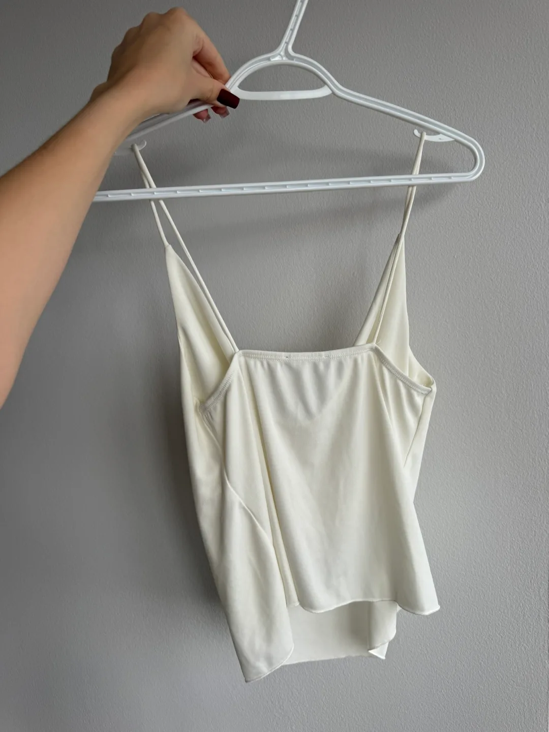 White Zara Cowl Neck Tank Top image indicator(4)