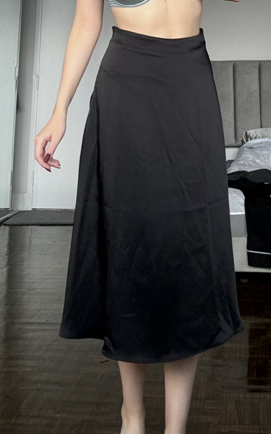 Black Satin Skirt - photo 5