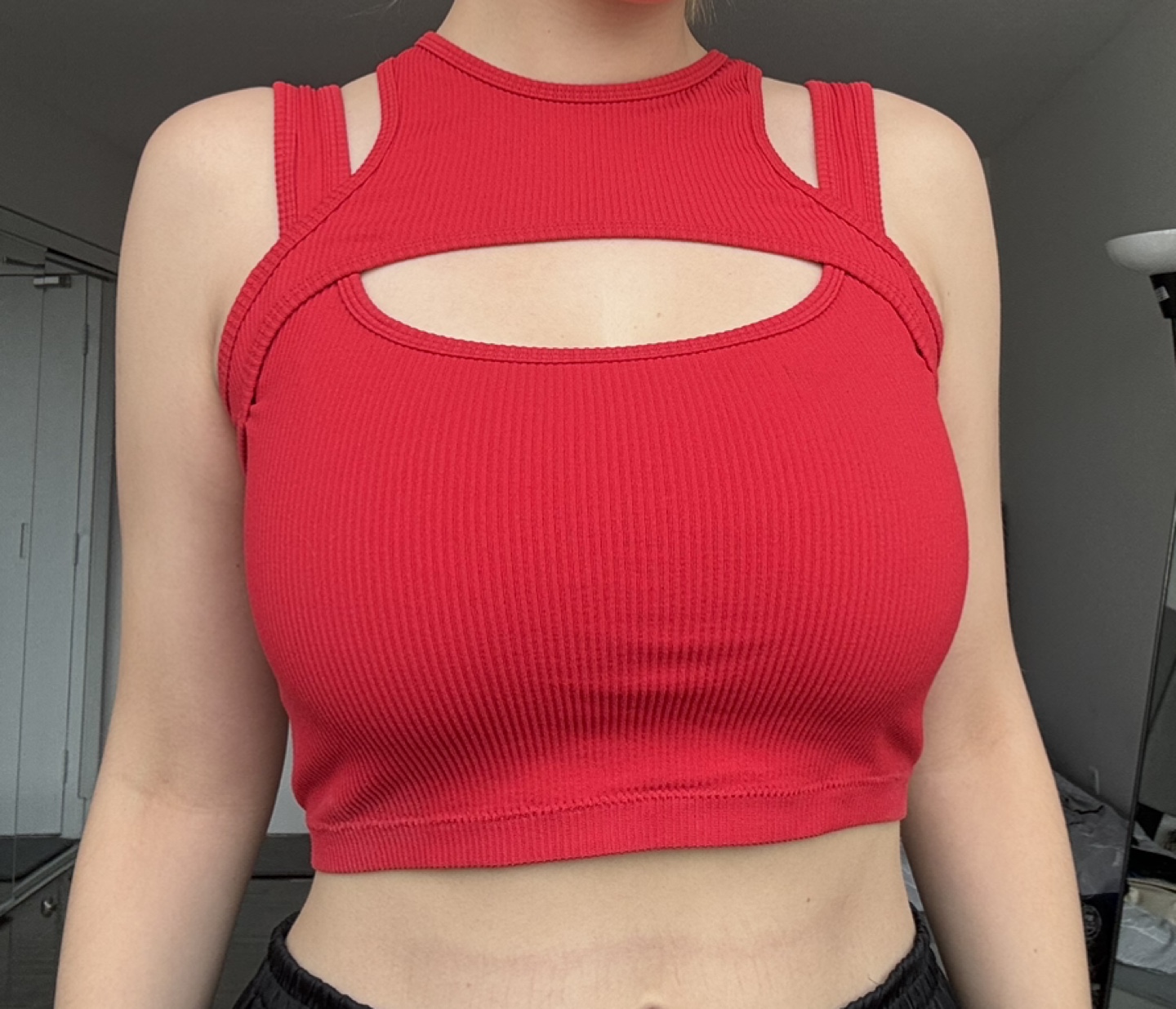Red  Crop Top