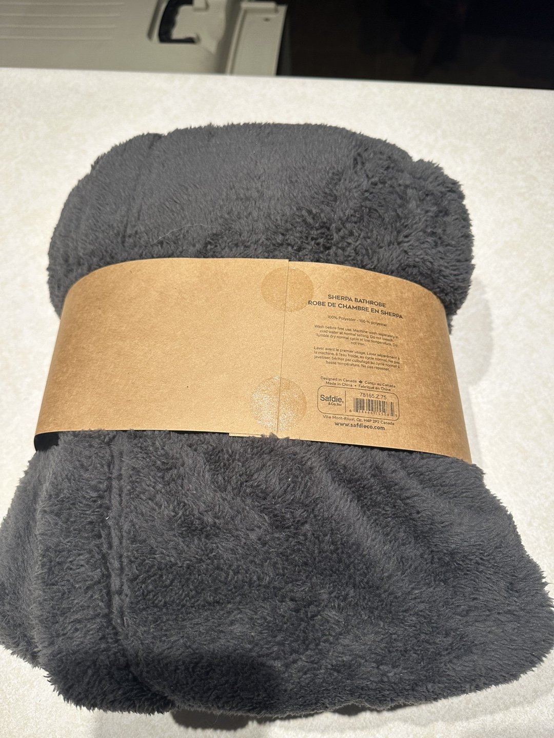 Sherpa Bathrobe - Charcoal Grey - photo 2