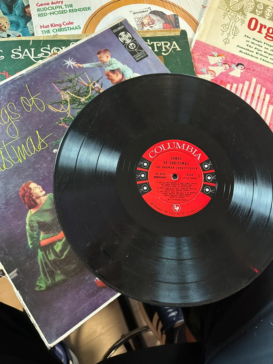 Vintage Christmas Vinyl Records - Lot of image indicator(4)