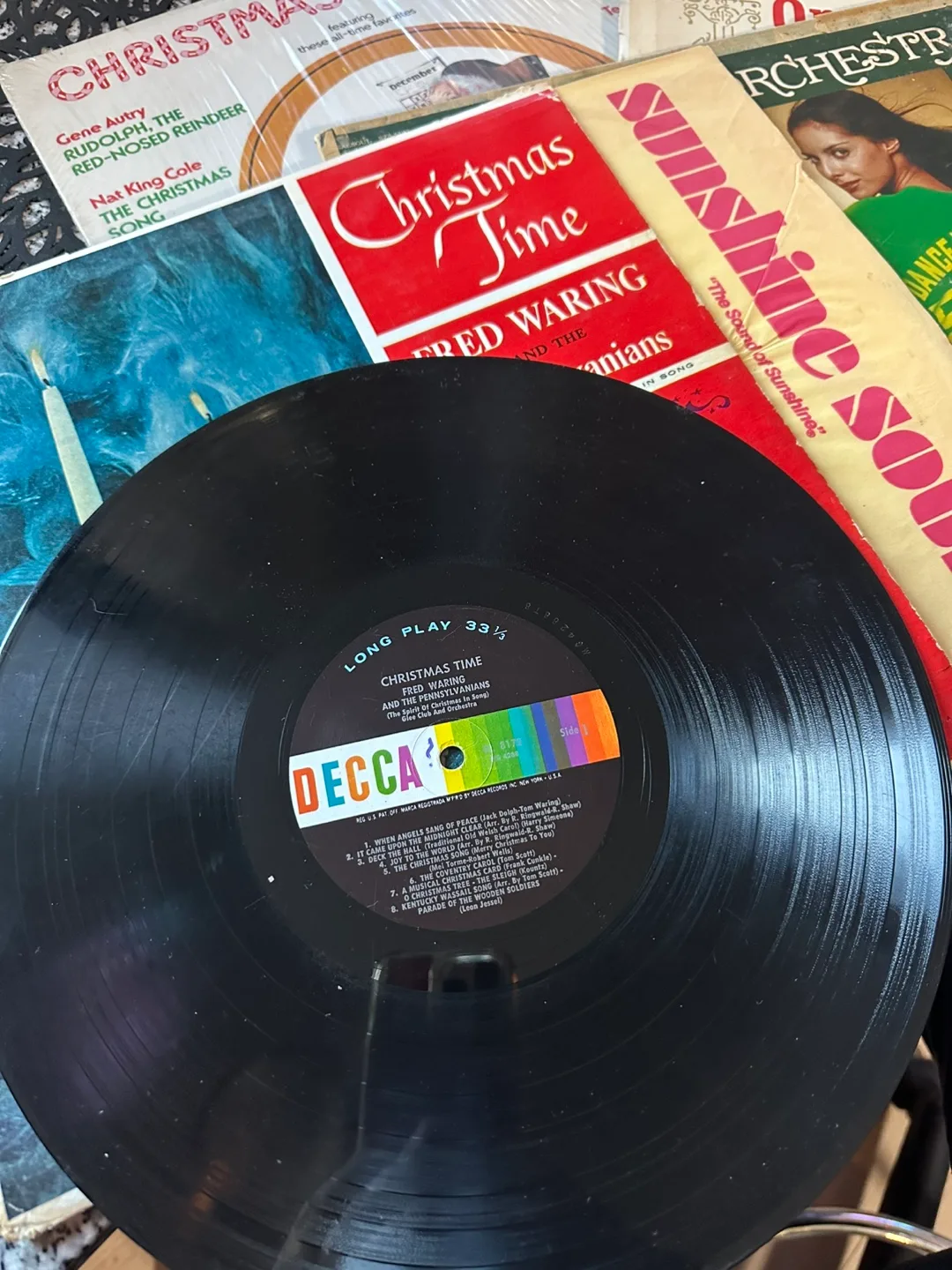 Vintage Christmas Vinyl Records - Lot of image indicator(5)