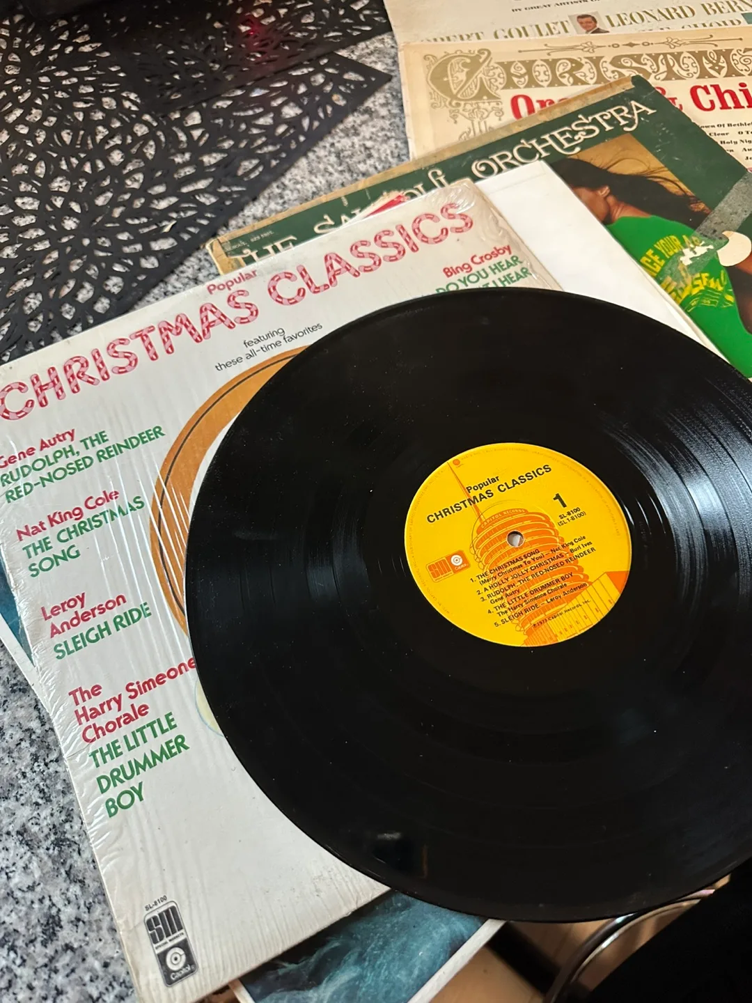 Vintage Christmas Vinyl Records - Lot of image indicator(8)