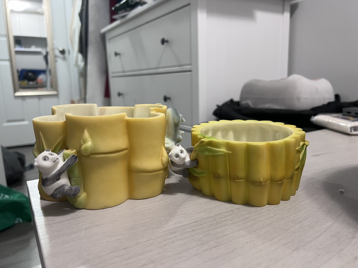 Panda Bamboo / Dolphin Ceramic Pots