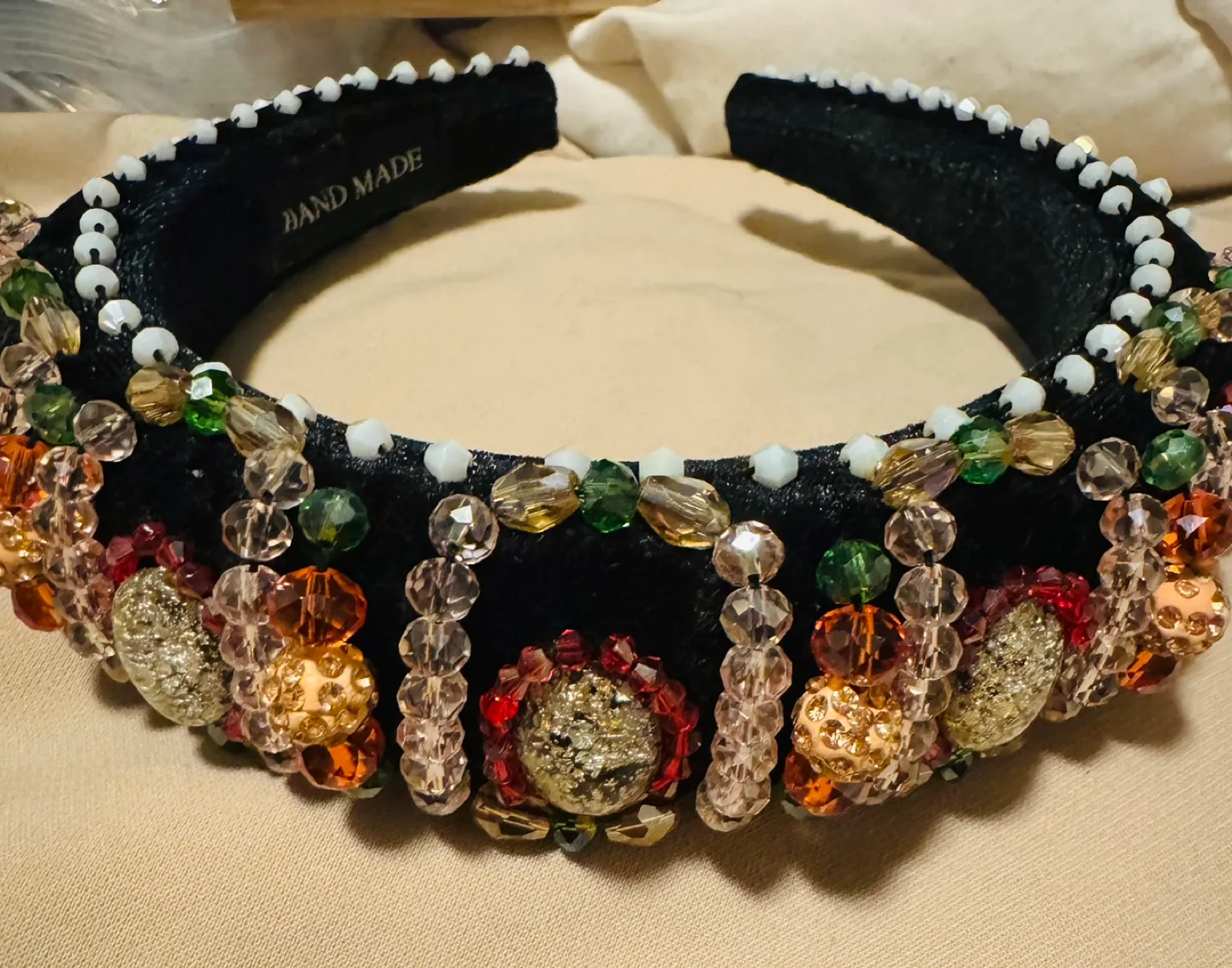 #freecycle (reserved) Handmade Beaded Headband thumbnail