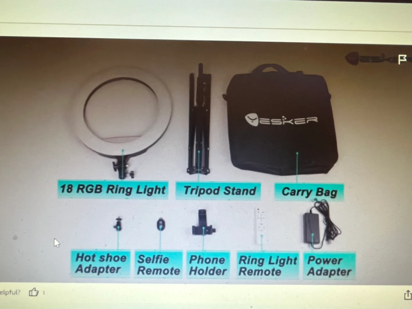 18 inch RGB Ring Light with Tripod Stand and Phone Holder image indicator(7)