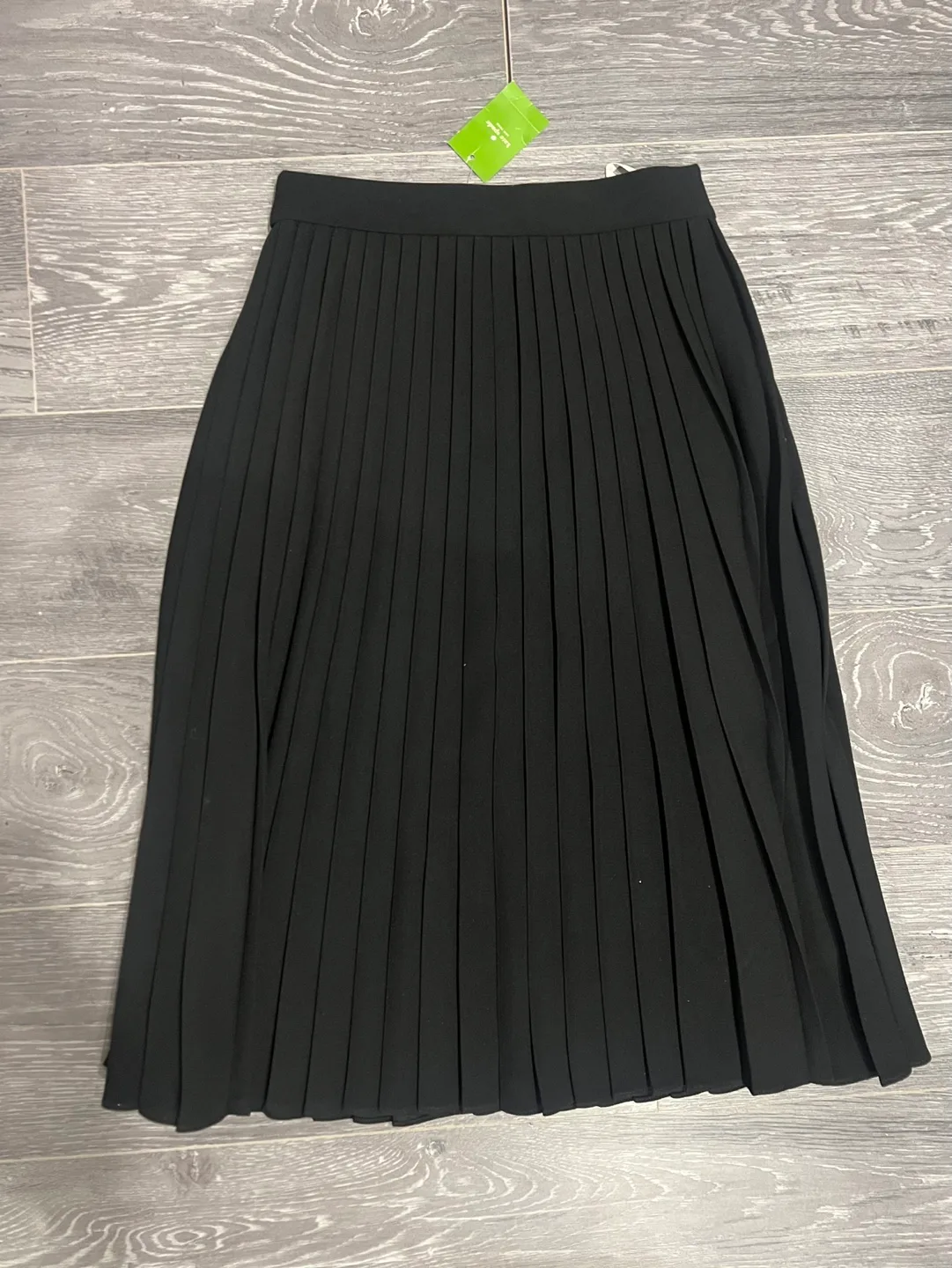 Brand New Kate Spade Black Pleated Crepe Skirt image indicator(3)