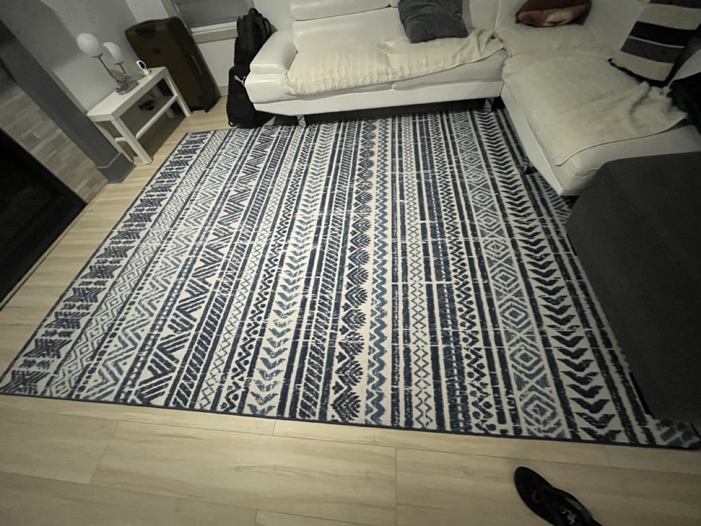 Urgent sale - Blue and White Rug