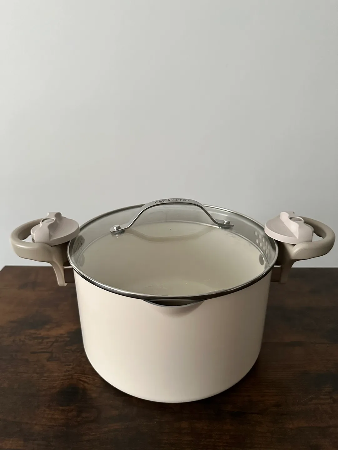 Gotham Steel Pasta Pot + Twist & Lock Glass Lid (Brand New) image indicator(2)